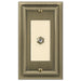 Continental Brushed Brass Cast - 1 Cable Jack Wallplate