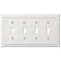 Continental White Cast - 4 Toggle Wallplate