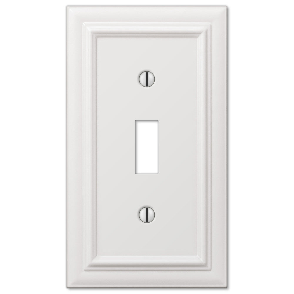 Continental White Cast - 1 Toggle Wallplate
