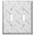 Diamond Plate Aluminum - 2 Toggle Wallplate