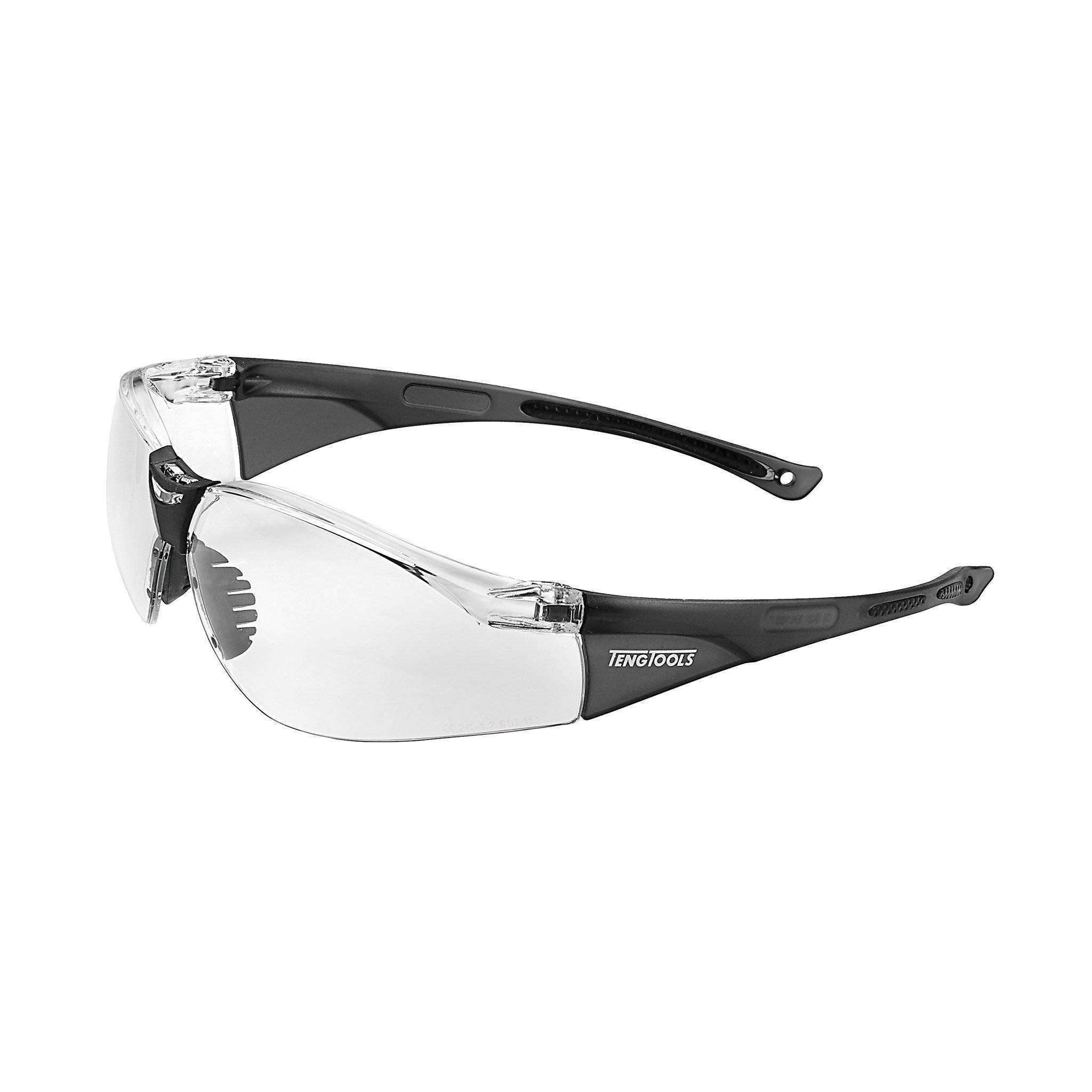 Teng Tools Anti Fog, Scratch Resistant Sports Inspired Safety Glasses With Clear Lenses - SG713