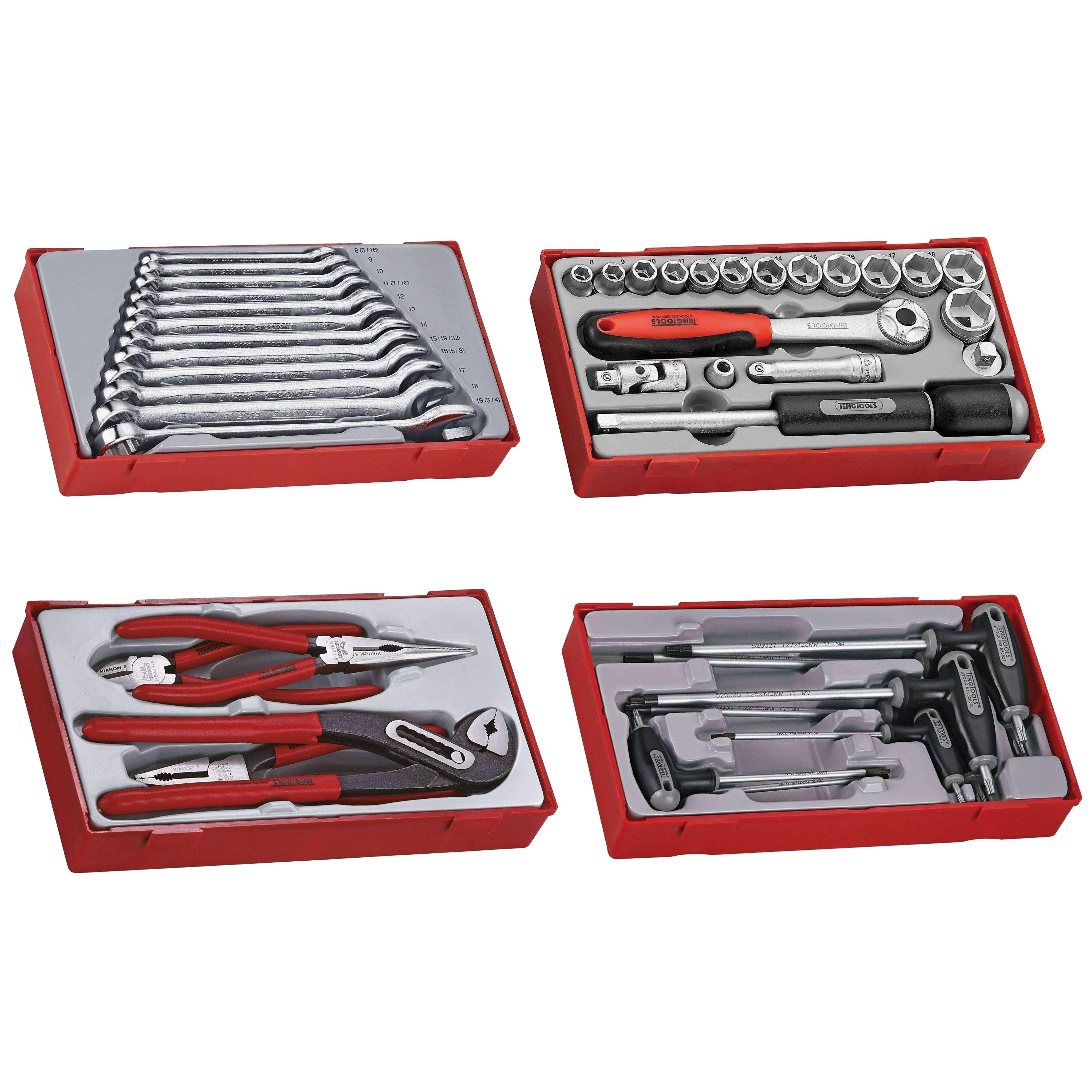 Teng Tools 288 Piece Complete Mixed General Hand Tool Kit (Mega Bundle 3) - TCW707EV-KIT4