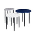 Modern Round Nesting Coffee Tables with Tapered Legs, Set of 3