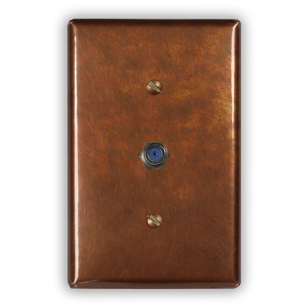 Antique Copper - 1 Cable Jack Wallplate