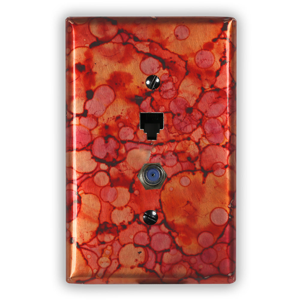 Autumn Copper - 1 Phone Jack / 1 Cable Jack Wallplate