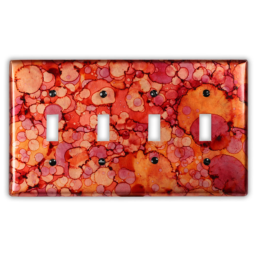 Autumn Copper - 4 Toggle Wallplate
