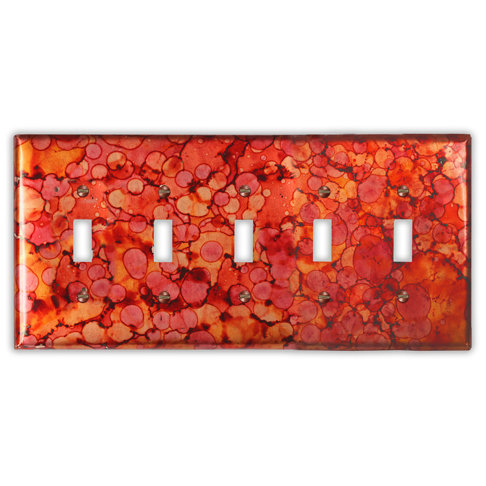 Autumn Copper - 5 Toggle Wallplate