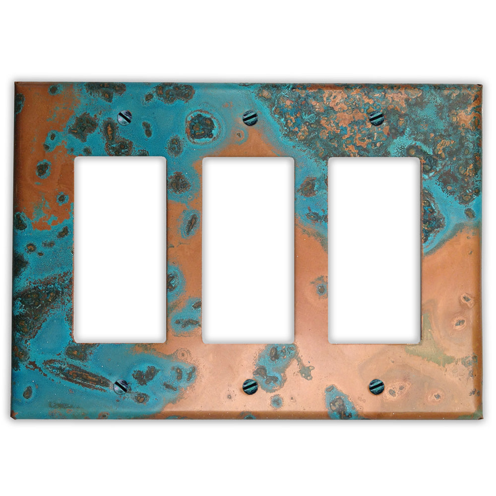 Azul Copper - 3 Rocker Wallplate