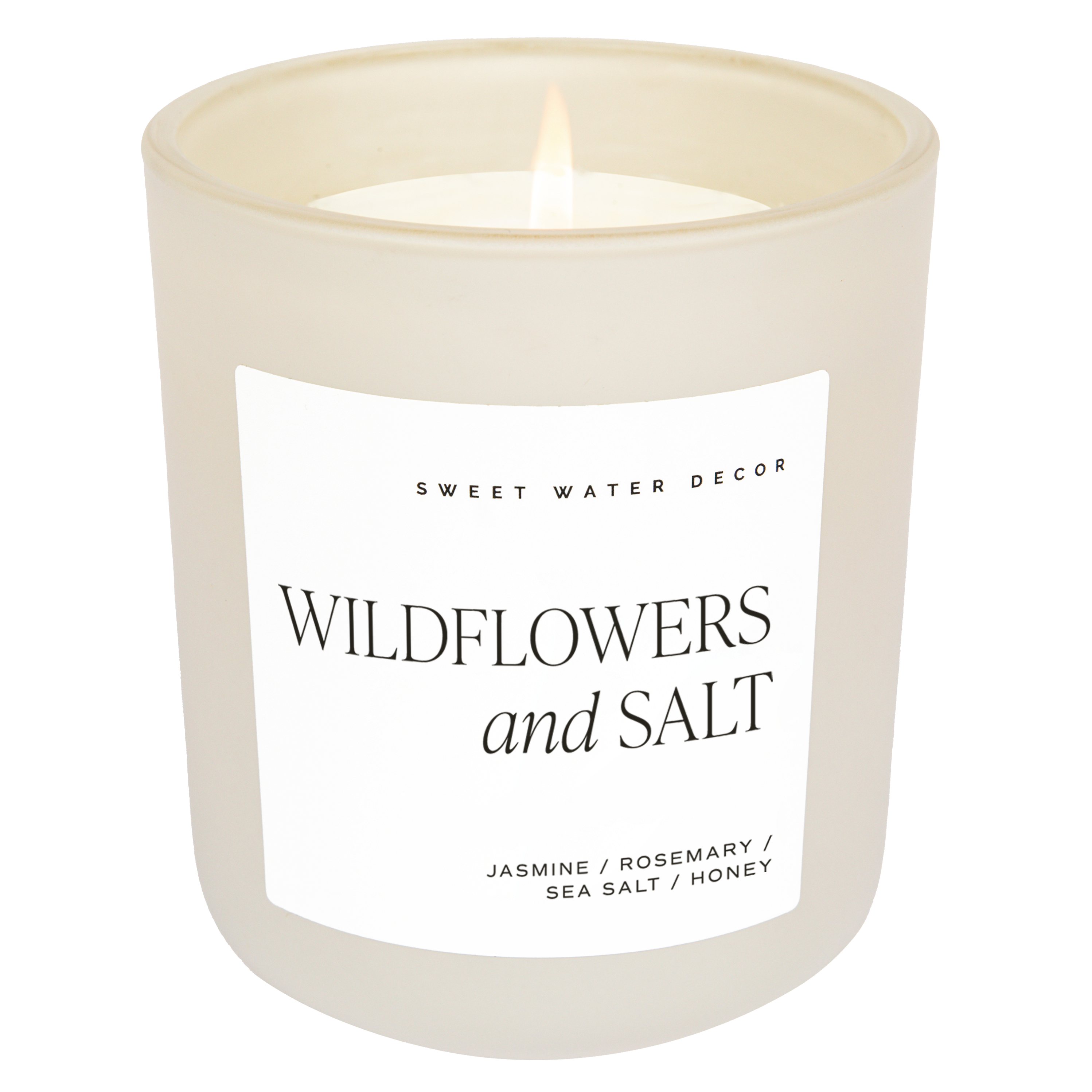 Wildflowers and Salt Soy Candle - Tan Matte Jar - 15 oz