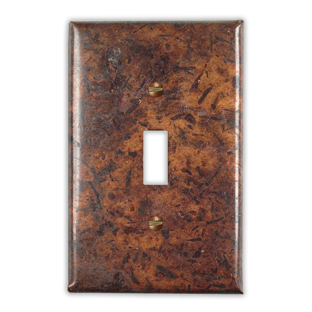 Distressed Dark Copper - 1 Toggle Wallplate