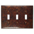 Distressed Dark Copper - 3 Toggle Wallplate