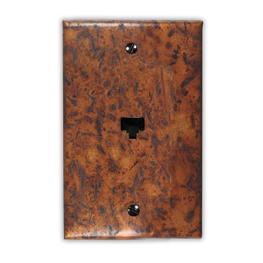 Distressed Light Copper - 1 Data Jack Wallplate