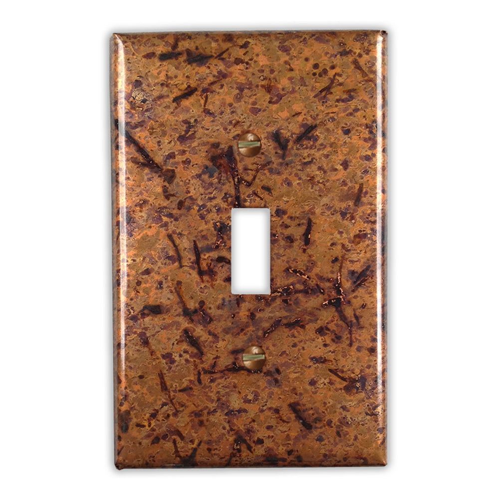 Distressed Light Copper - 1 Toggle Wallplate