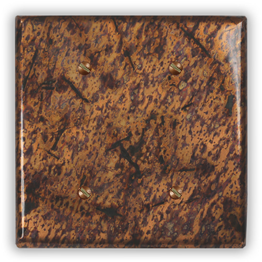 Distressed Light Copper - 2 Blank Wallplate
