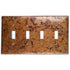 Distressed Light Copper - 4 Toggle Wallplate