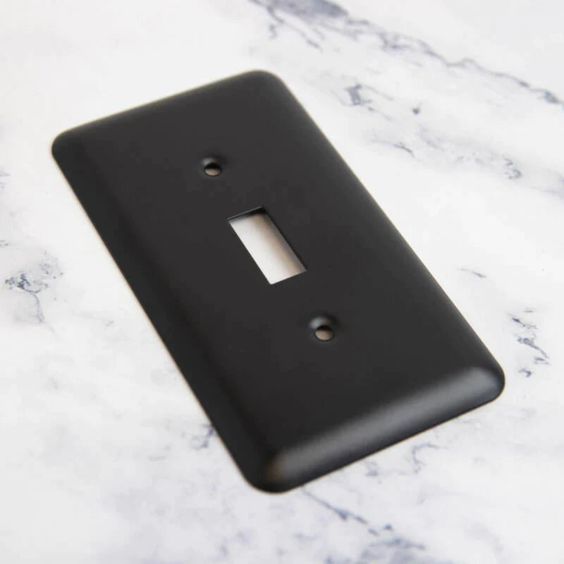 Devon Black Steel - 1 Phone Jack Wallplate