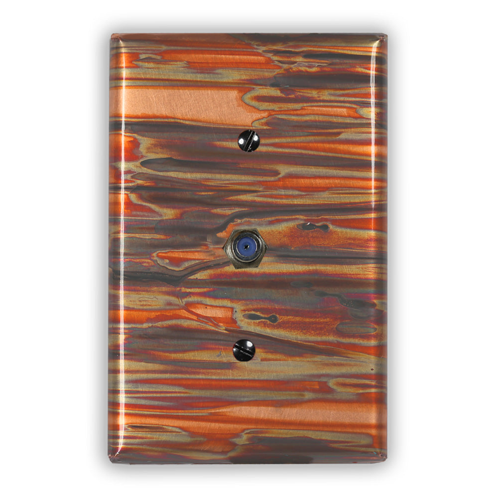 Enchantment Horizontal Copper - 1 Cable Jack Wallplate