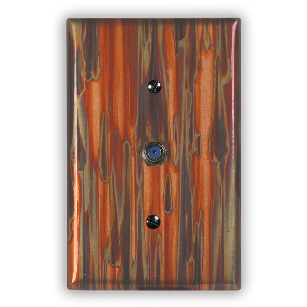 Enchantment Vertical Copper - 1 Cable Jack Wallplate