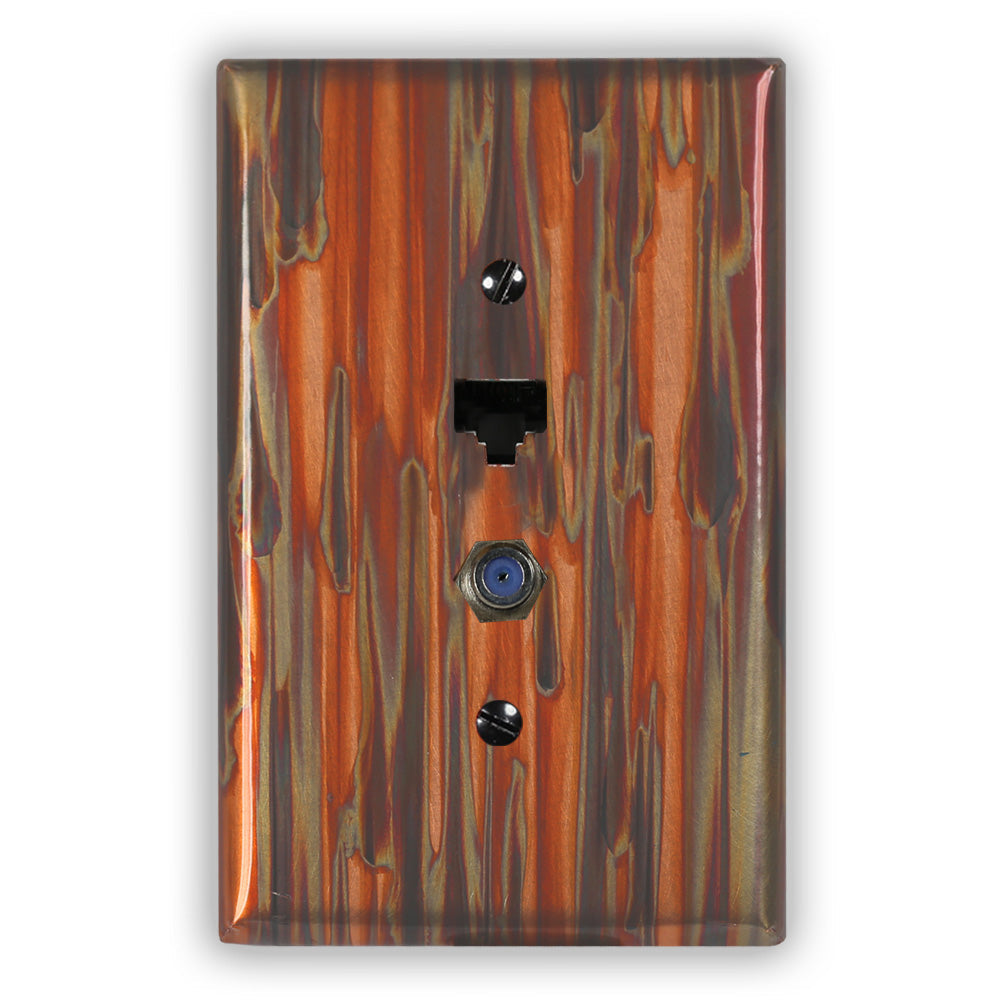 Enchantment Vertical Copper - 1 Data Jack / 1 Cable Jack Wallplate