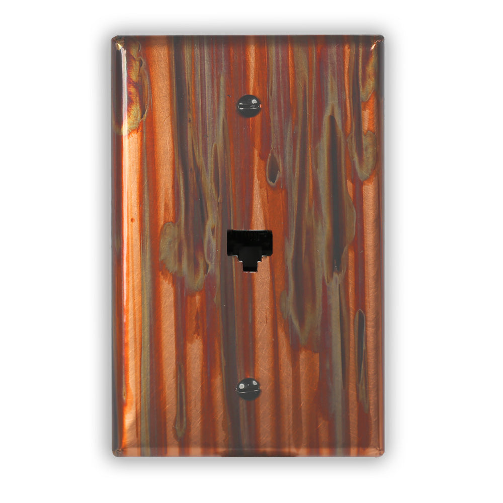 Enchantment Vertical Copper - 1 Data Jack Wallplate
