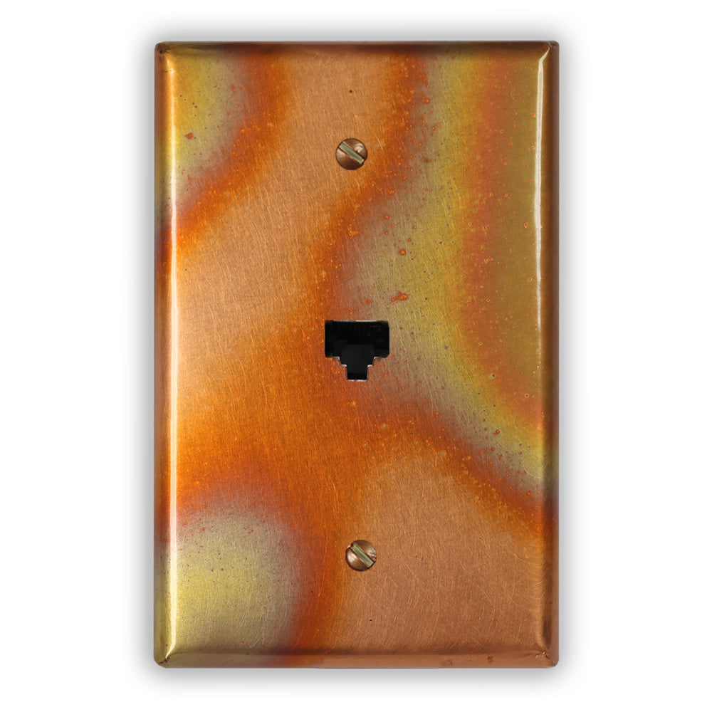 Flamed Copper - 1 Data Jack Wallplate
