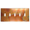 Flamed Copper - 5 Toggle Wallplate