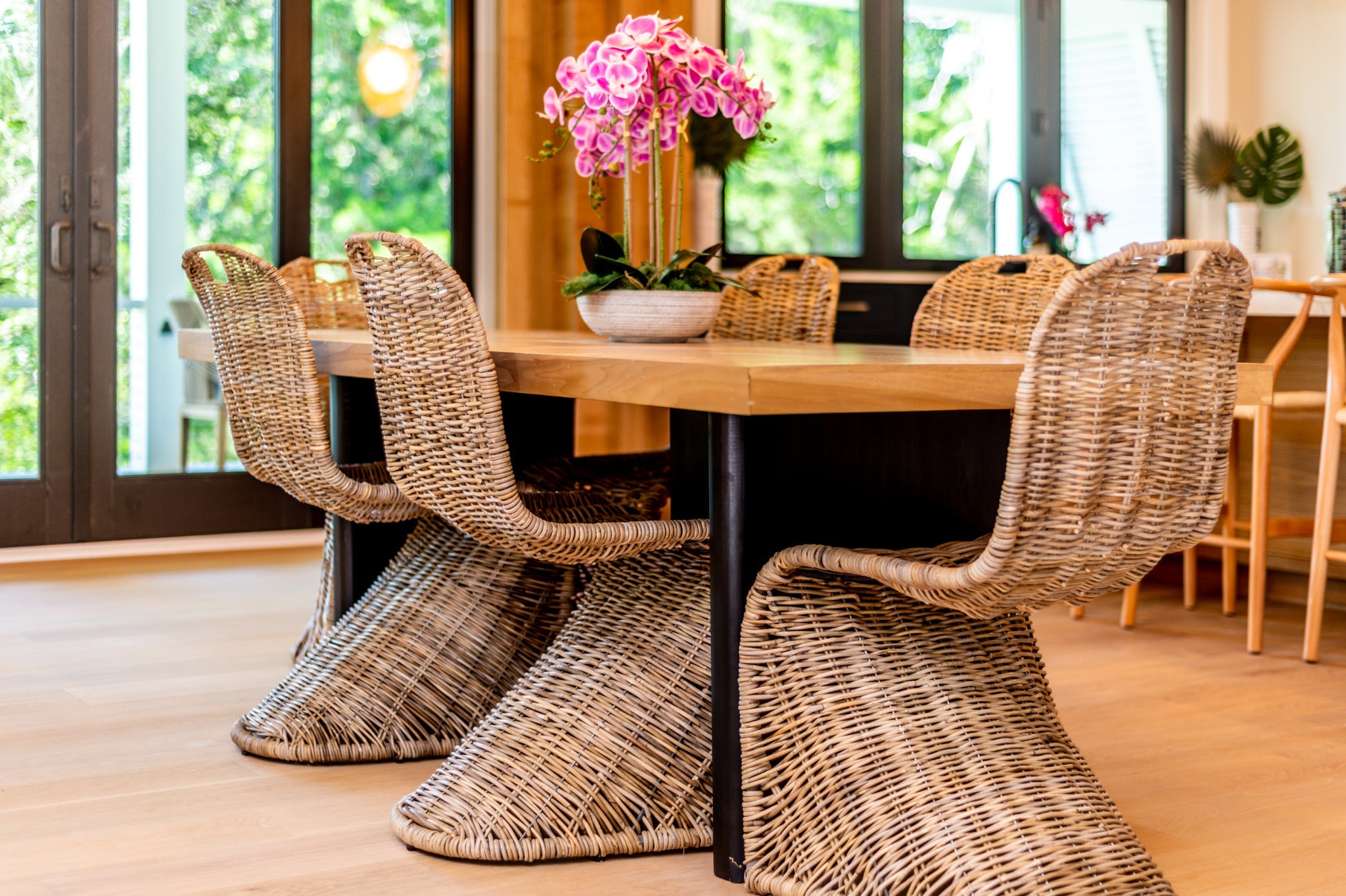 The Beaufort Hand-Woven Rattan and Metal Chair