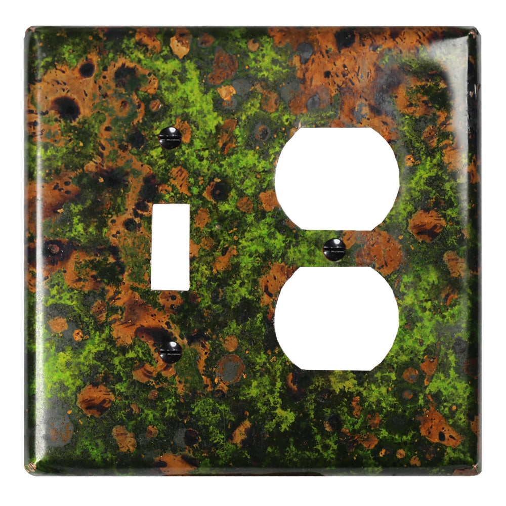 Irish Moss Copper - 1 Toggle / 1 Duplex Wallplate