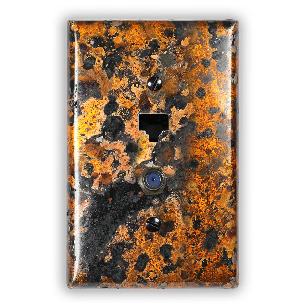 Leopard Copper - 1 Data Jack / 1 Cable Jack Wallplate