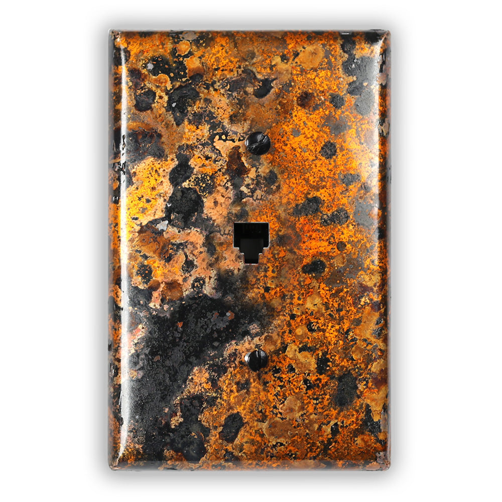 Leopard Copper - 1 Phone Jack Wallplate