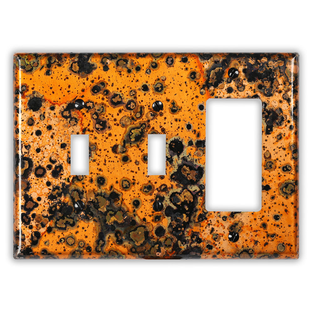 Leopard Copper - 2 Toggle / 1 Rocker Wallplate