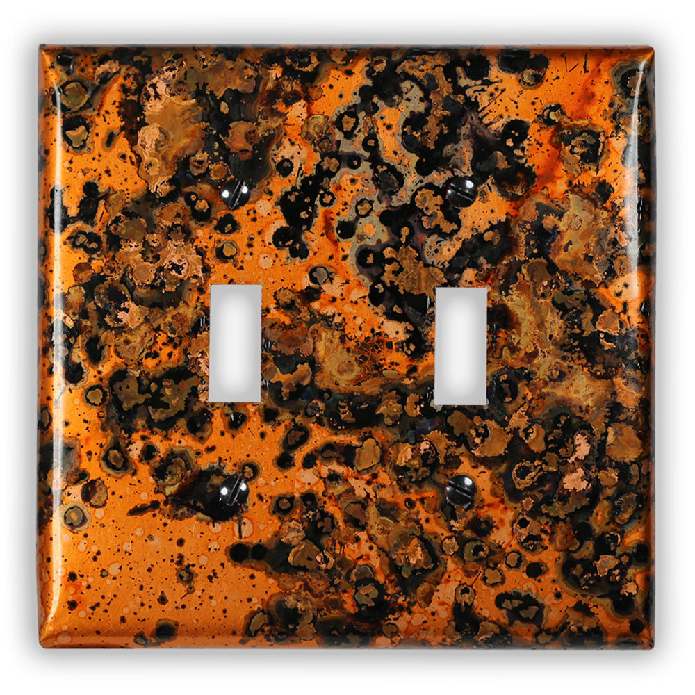 Leopard Copper - 2 Toggle Wallplate