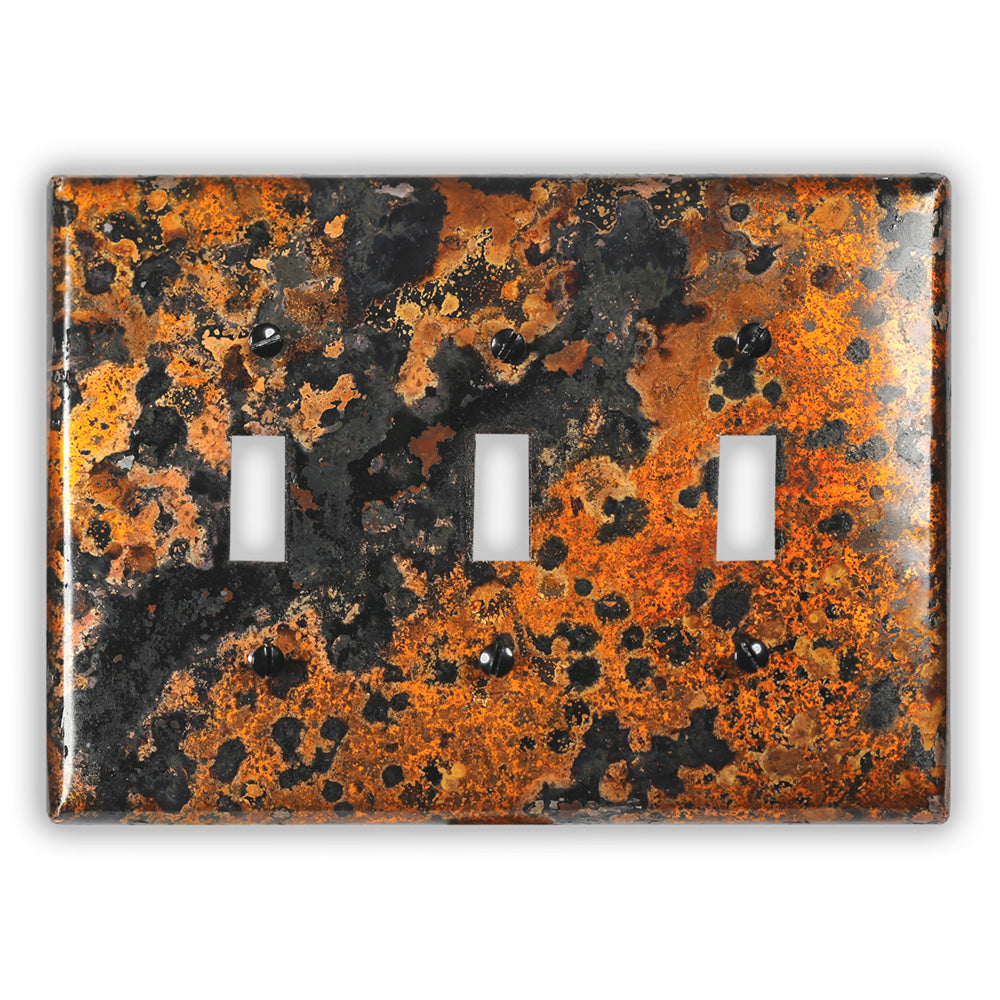 Leopard Copper - 3 Toggle Wallplate