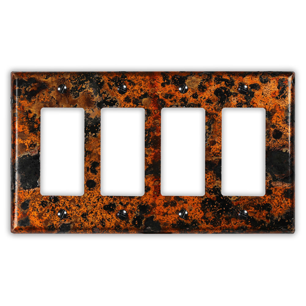 Leopard Copper - 4 Rocker Wallplate