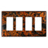 Leopard Copper - 4 Rocker Wallplate