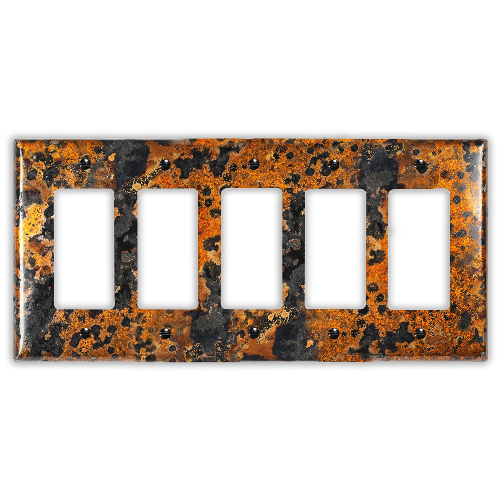 Leopard Copper - 5 Rocker Wallplate