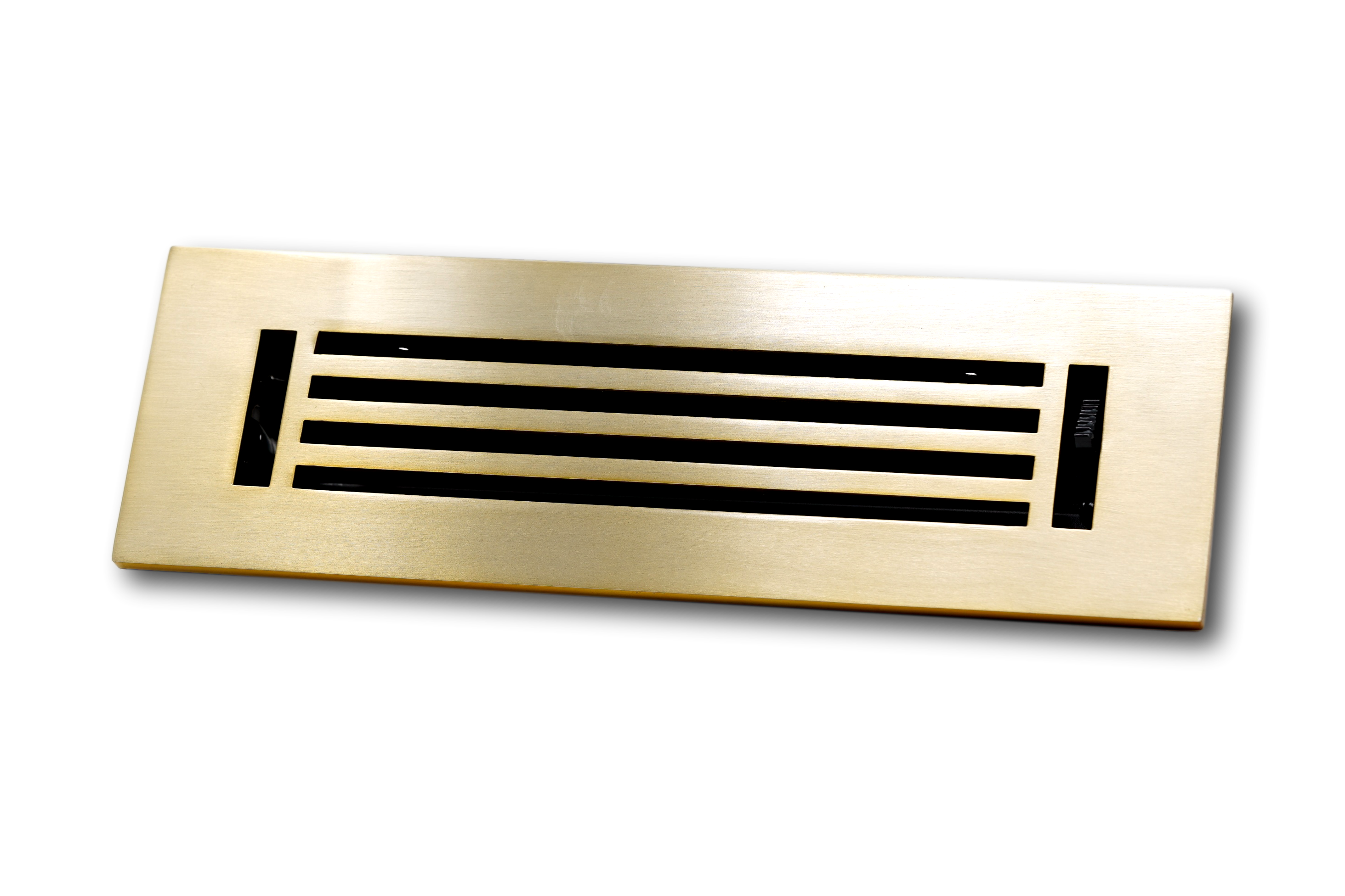 Cast Aluminum Linear Bar Vent Covers - Satin Brass