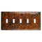 Mottled Copper - 5 Toggle Wallplate