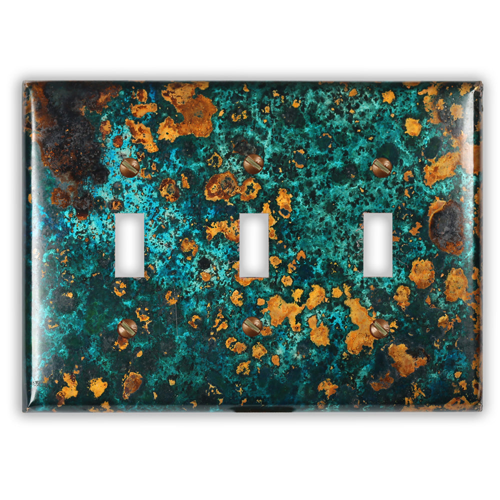 Mystic Topaz Copper - 3 Toggle Wallplate