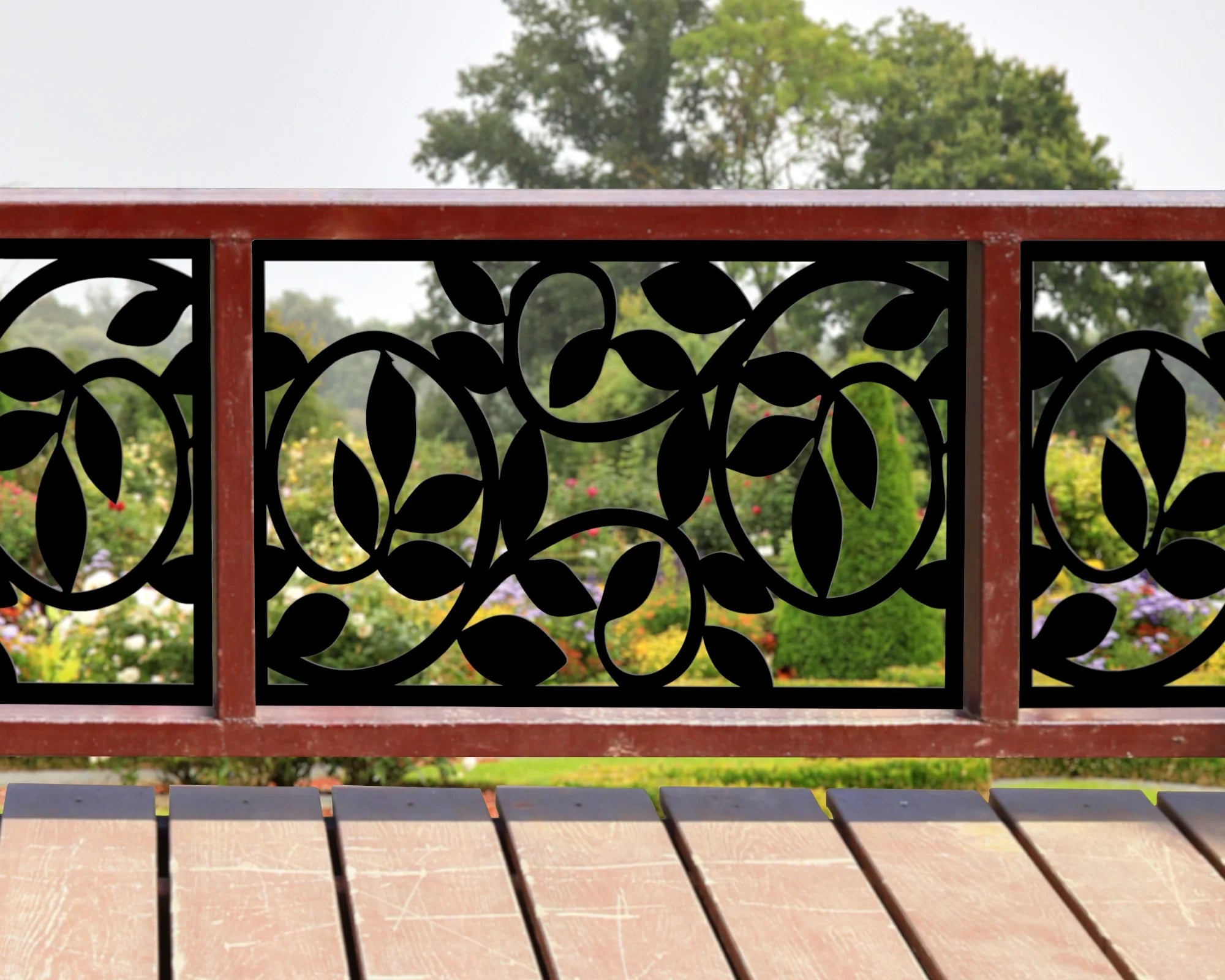 Vine Pattern Fence/Gate Panel Insert (Metal and Plastic Available)
