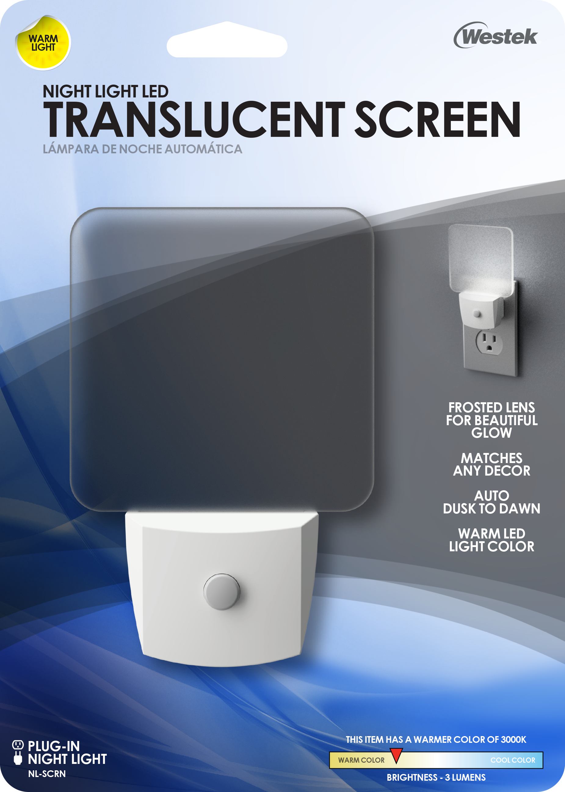 Translucent Screen LED Automatic Night Light