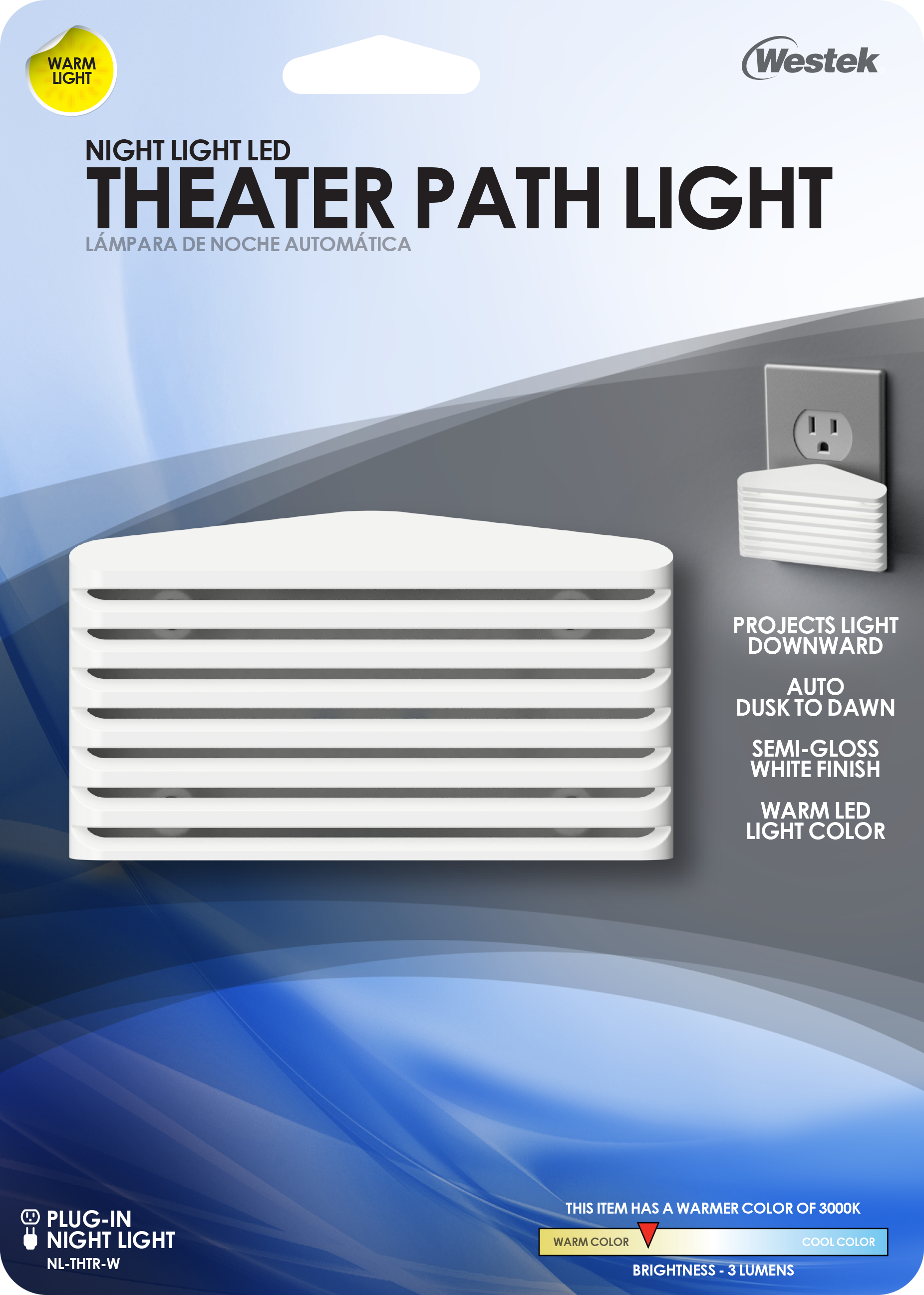Theater LED Automatic White Night Light