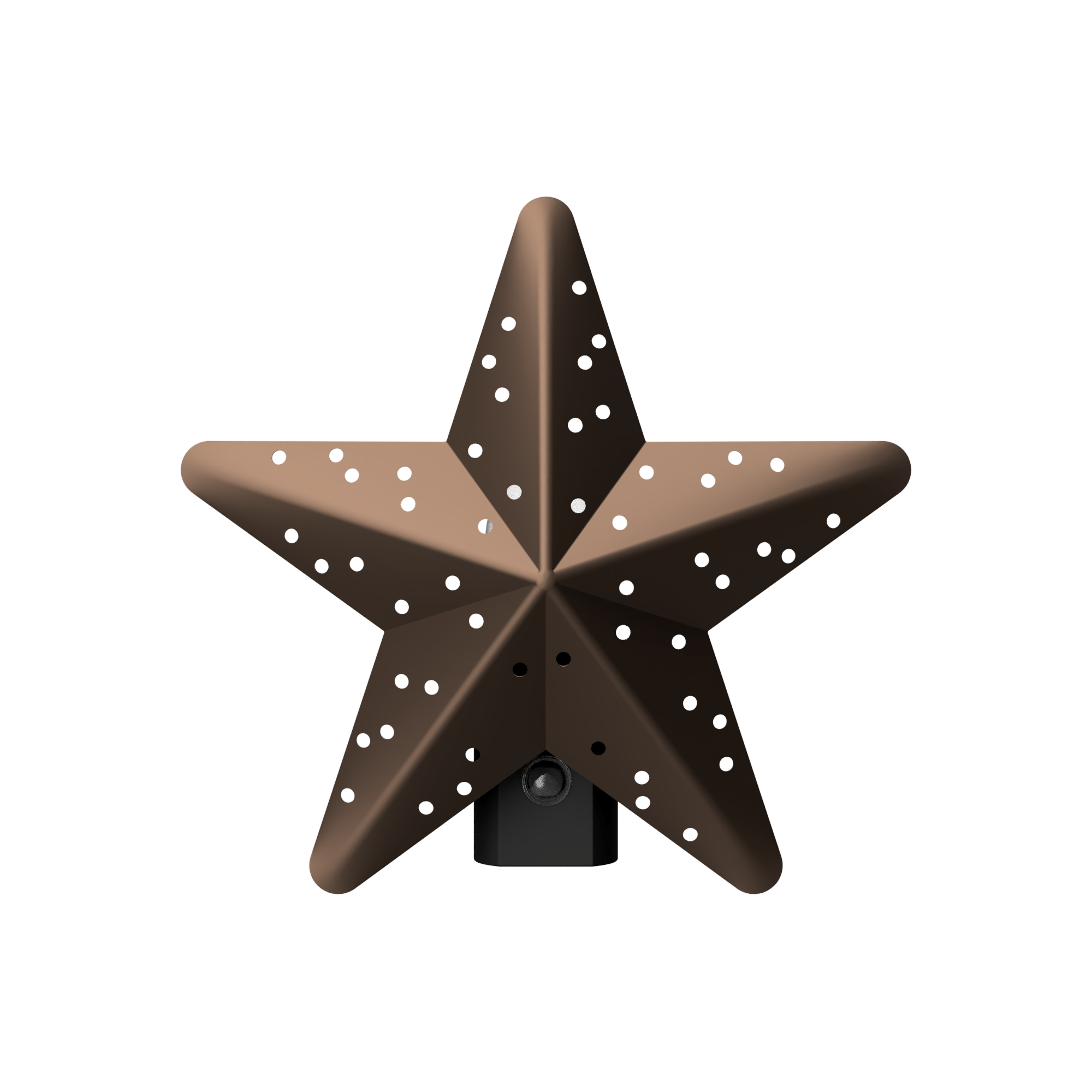 Tin Star Incandescent Automatic Bronze Night Light
