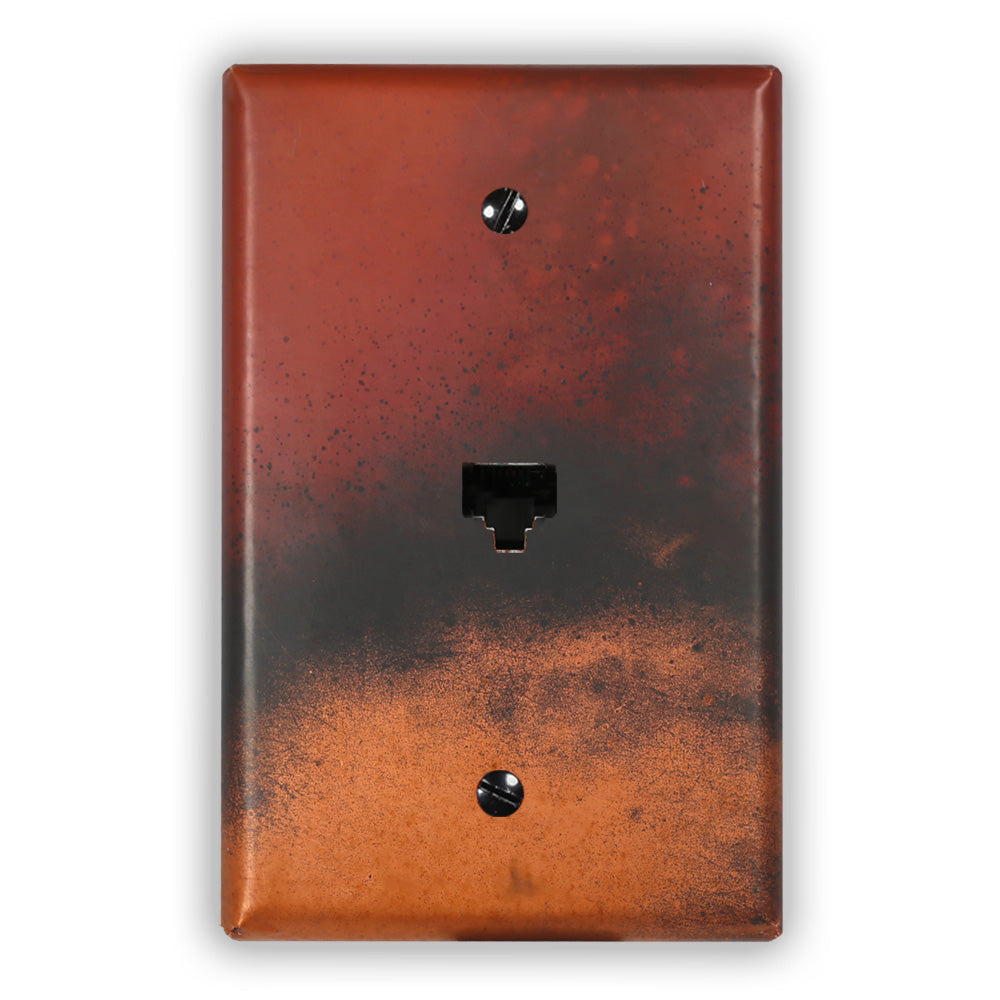 Red and Black Copper - 1 Data Jack Wallplate