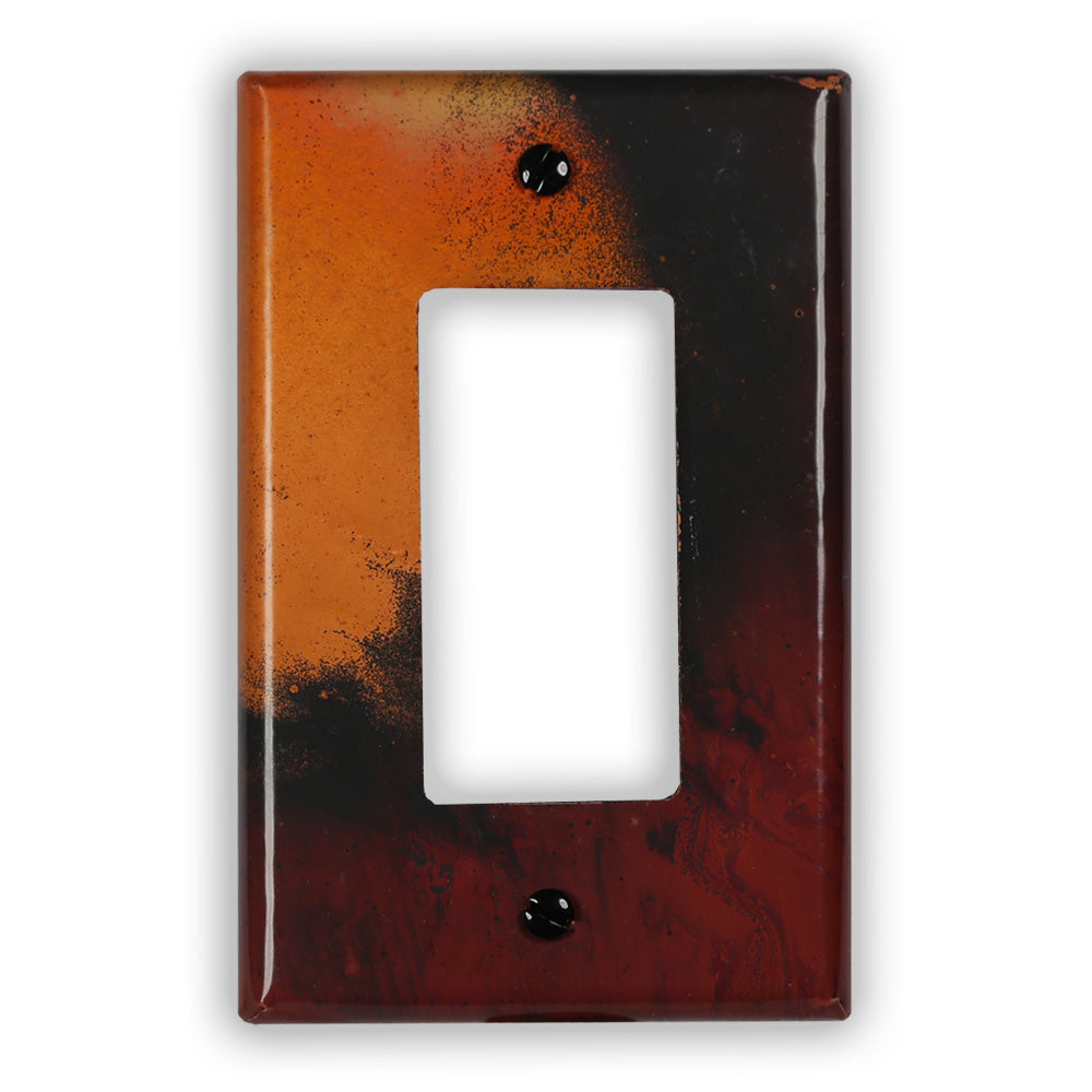 Red and Black Copper - 1 Rocker Wallplate