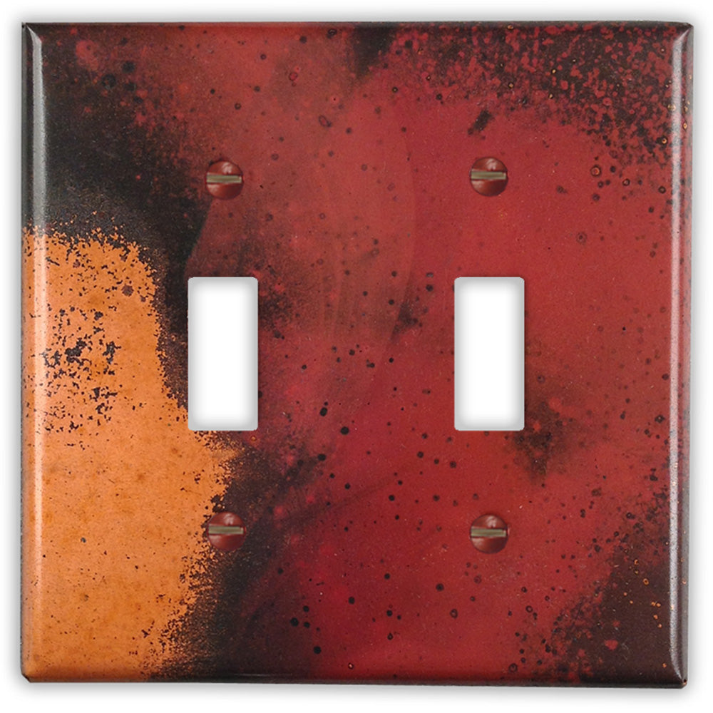 Red and Black Copper - 2 Toggle Wallplate