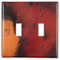 Red and Black Copper - 2 Toggle Wallplate