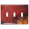 Red and Black Copper - 3 Toggle Wallplate
