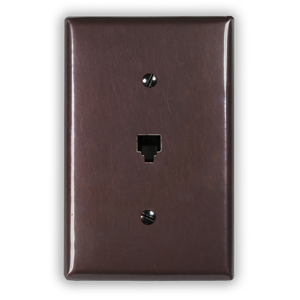 Rustic Copper - 1 Phone Jack Wallplate