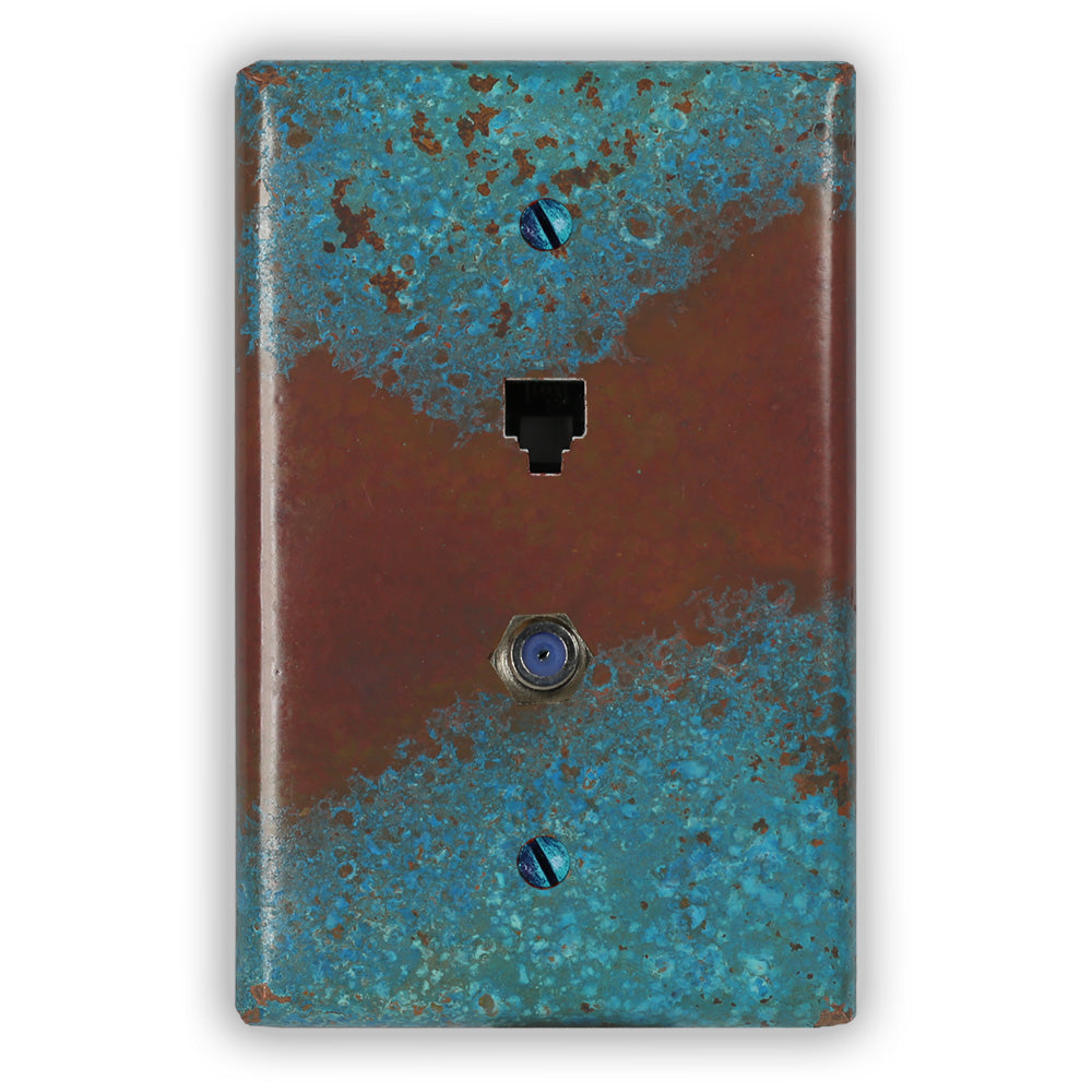 Sierra Copper - 1 Phone Jack / 1 Cable Jack Wallplate